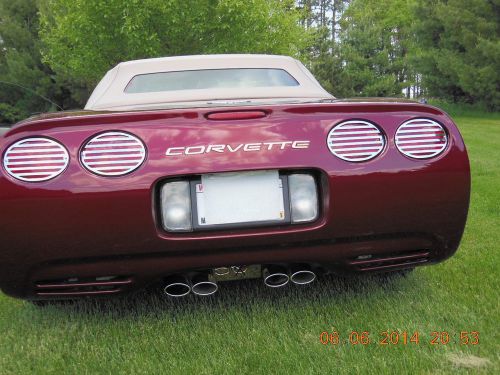 Polished stainless steel tail light covers corvette c5