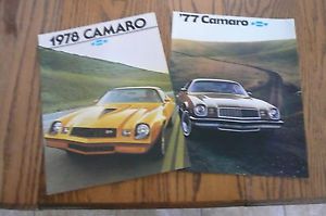 1977 1978 camaro sales brochures - original - 2 total