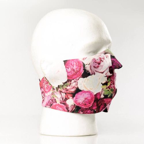 Pink flowers neoprene half ski mask reversible snowboard biker face mask new