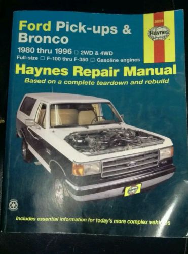 Hayes manual bronco ford pickup trucks 1980-1996 f100-f350 gas engine