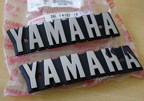 Yamaha rx100 tank emblem  1 pair genuine  part no - 36l-f4162-10