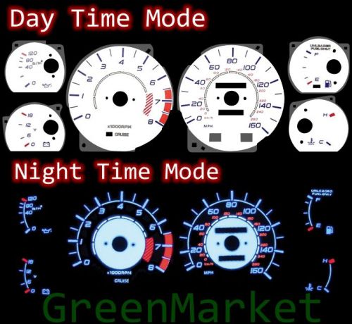 86-92 supra nt na non-turbo white face blue indiglo glow gauges