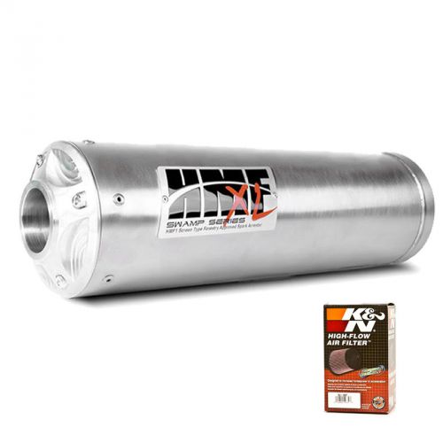 Hmf polaris rzr xp 900 2011 - 2014 swamp xl slip on exhaust muffler &amp; k&amp;n