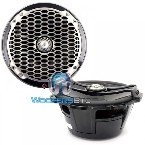 Rockford fosgate m282 b 8&#034; black marine 2-way aluminum tweeters boat speakers