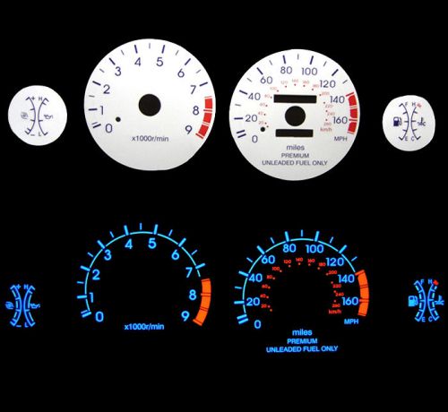 95 96 97 98 99 mitsubishi eclipse turbo blue indiglo glow white gauge