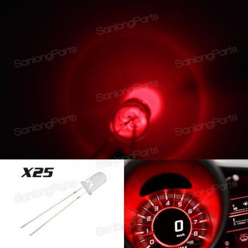 25x instrument gauge cluster mini 5mm back light red diode led dash lamp