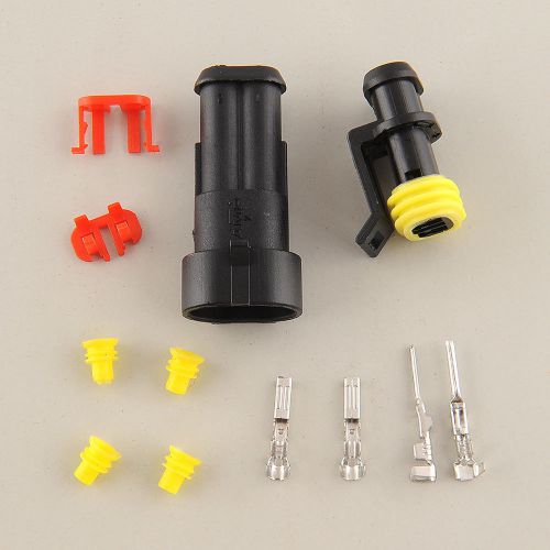 10 kits 2 pin way waterproof wire connector plug for car truck motorcyle
