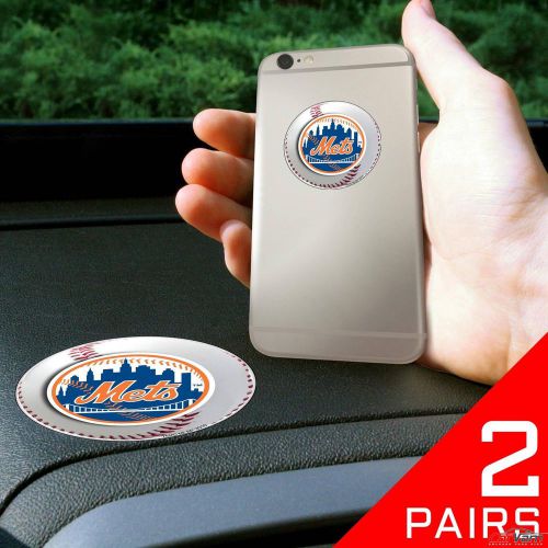 Fanmats - 2 pairs of mlb new york mets dashboard phone grips 13088