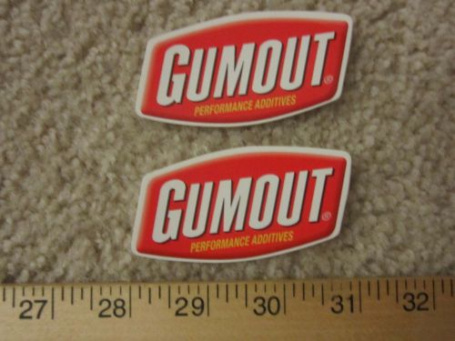 Gumout set of 2 vinyl stickers decals 3&#034;x1.5&#034; nascar nhra leah pritchett #jj