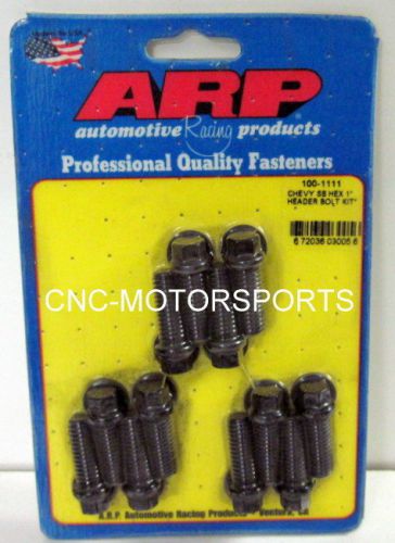 Arp header bolts 100-1111 3/8 sb chevy  hex head black oxide 3/8 wrench