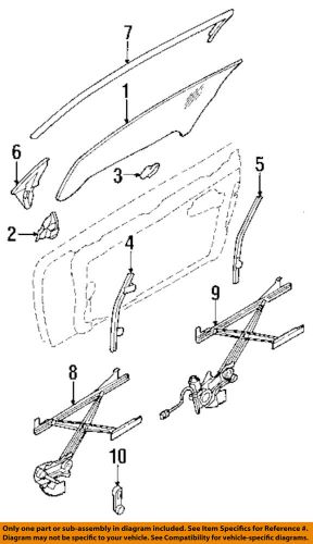 Mitsubishi oem 95-99 eclipse door-glass slider right mb321766