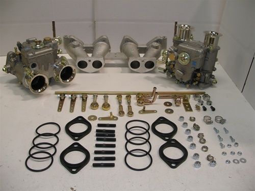 Mg midget triumph spitfire genuine weber/redline dual 45dcoe carburetor kit