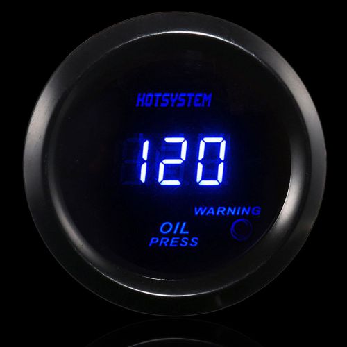 Hotsystem car motor 2 1/16 inch 52mm digital led electronic oil press gauge#1