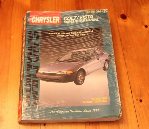 Chilton chrysler colt&amp; vista 1990-1993 repair manual #20342 (8418)