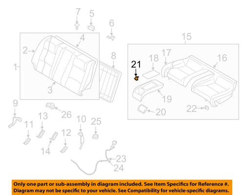 Infiniti nissan oem 03-07 g35 rear seat-cup holder clip 87648am300