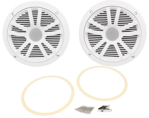 Boss audio mr6w 6.5” 180 watt dual cone white weather resistant marine speakers