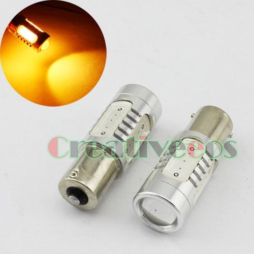 2x 1156/ba15s high power 7.5w led back up backup reverse light bulb lamp lens