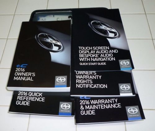 2016 scion tc owners manual guide set 16 +case new