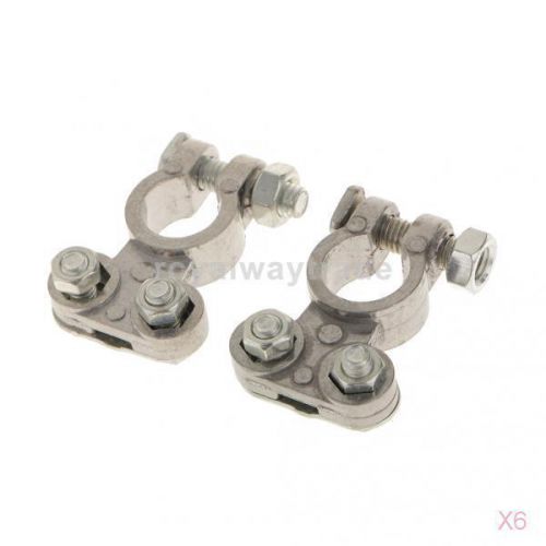 6x 2pcs auto car aluminum-magnesium battery terminal clamp clips connector