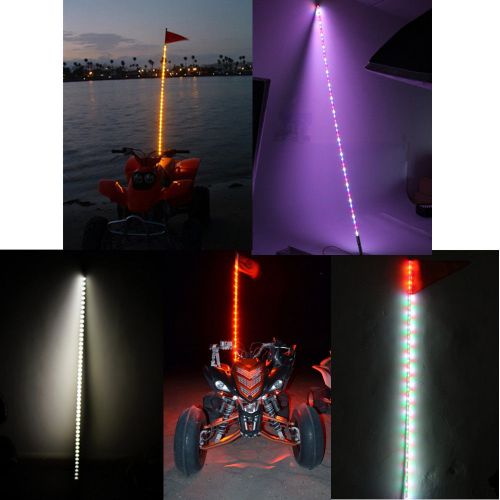 5 foot led pole light whips light jeep offroad moto utv atv sand dunes 5 colors