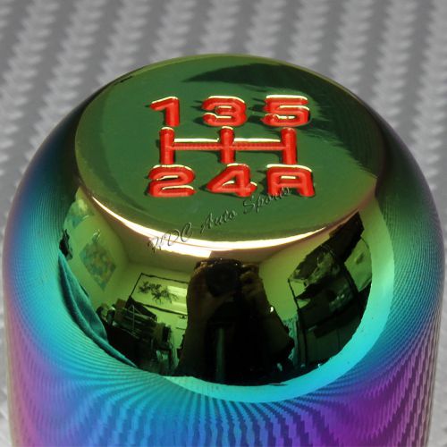 Neo chrome 5-speed type-r manual aluminum shift throw shifter knob universal 4