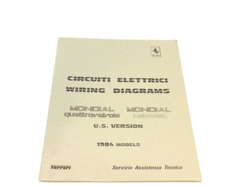 1984 ferrari mondial qv/cabrio electrics wiring system technical maual