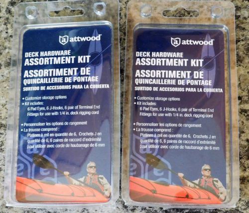 2 packs attwood black nylon deck hardware assortment kit ~ new in package