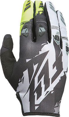 Fly 2017 kinetic mx atv gloves / black/hi-viz - youth xs (3)