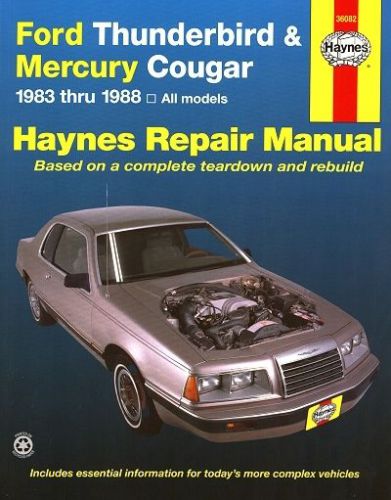 Ford thunderbird, mercury cougar repair &amp; service manual 1983-1988