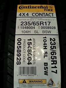 (4) new continental 4x4 contact 235/65r17 tires