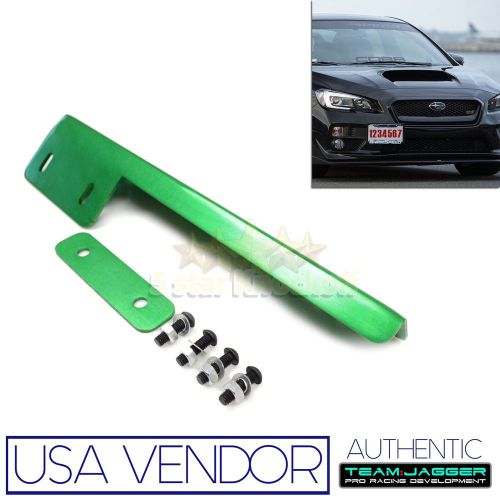 Predrilled usa look l/r/center front license plate relocator bumper grille green