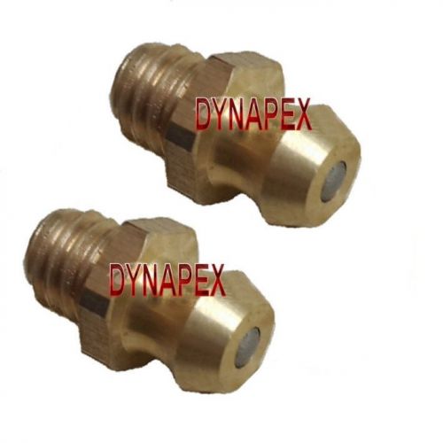 2 pieces grease fitting unf 10-32 zerk nipple straight brass u-c5