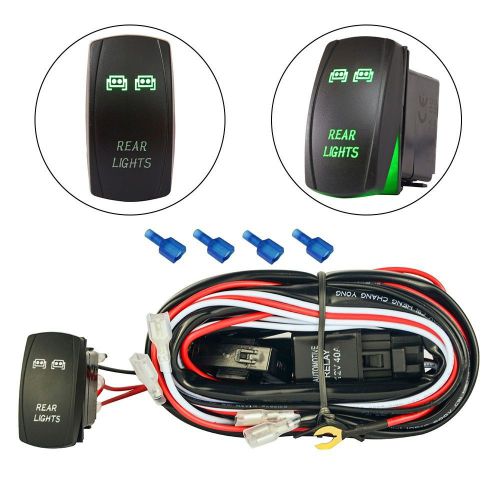 40a wiring harness relay switch green rear on-off led fog work light bar atv suv