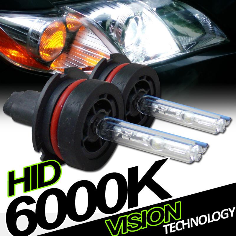 2pc 9004/hb1 bulb 6000k xenon hid conversion kit head light lamp high/low beam 3