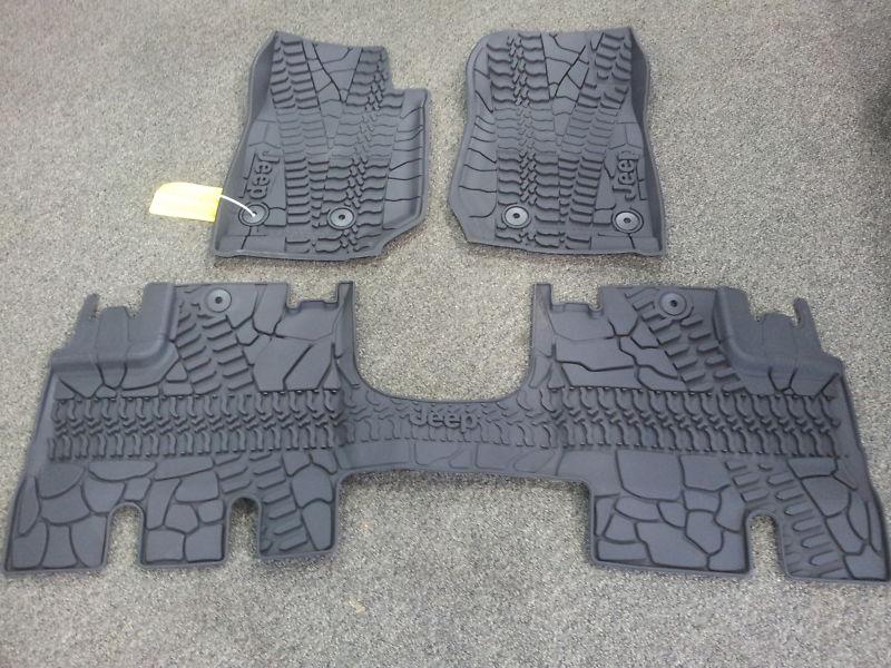 2014 jeep wrangler four door slush style floor mats, winter mats, mopar