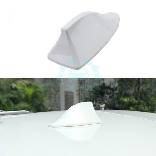 1pc universal white shark fin shape car exterior fm/am antenna aerial radio p