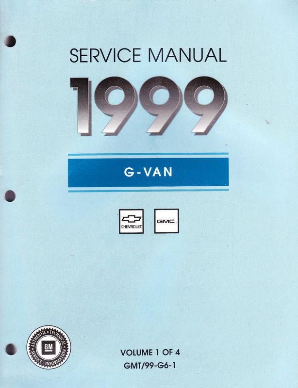 1999 chevrolet gmc  g van  service manual   oem