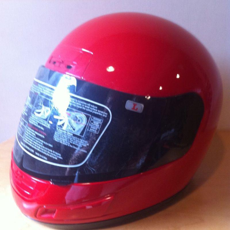 Hjc red full face motorcycle helmet mens size large cl-12