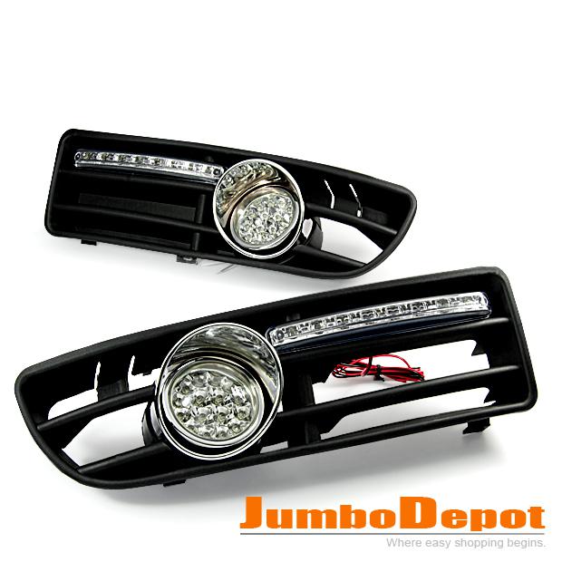 Hot for vw jetta bora 99-04 16smd 6000k super bright led fog light front grille