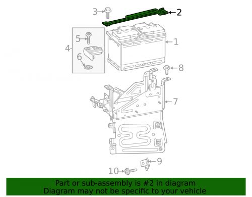 Genuine gm battery auxiliary tray hold down strap 84370827