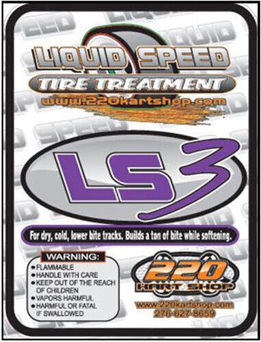 Ls3 tire prep champ kart liquid speed ls3  tire prep kart racing 1 quart