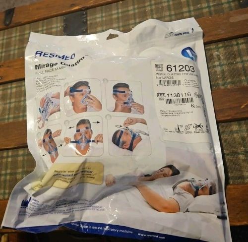 Mirage quattro full face mask  size large new sealed #61203