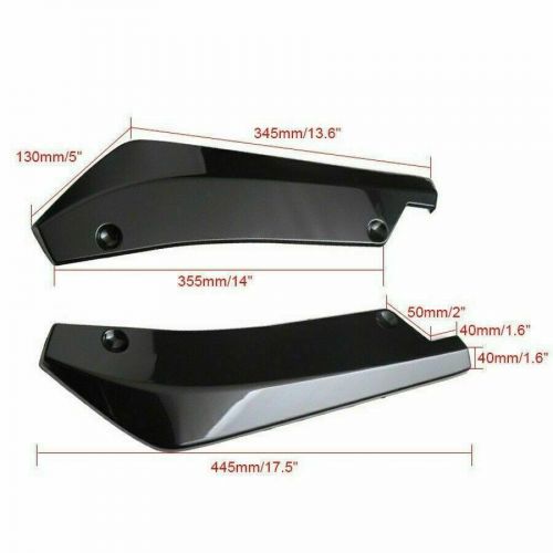 For honda accord gloss black sport rear bumper diffuser crash guard corner wrap