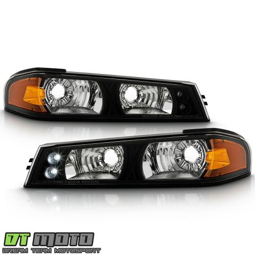 04-12 chevy colorado gmc canyon black led bumper signal lights lamps left+right