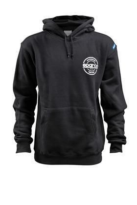 Sparco sp03300nr2m  sweatshirt hooded s-seal black medium