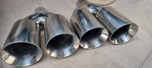 Twin exhaust tip stainless steel (pair)