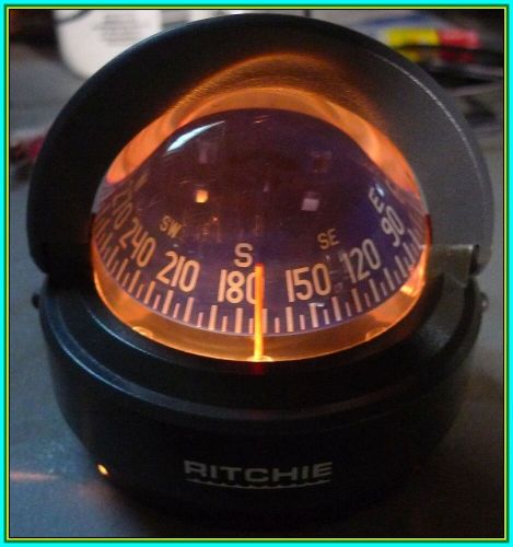 Ritchie explorer lighted 12v compass s-53-g surface mount