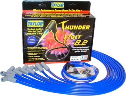 Blue taylor thunder volt small block w/hei under headers ignition wire set