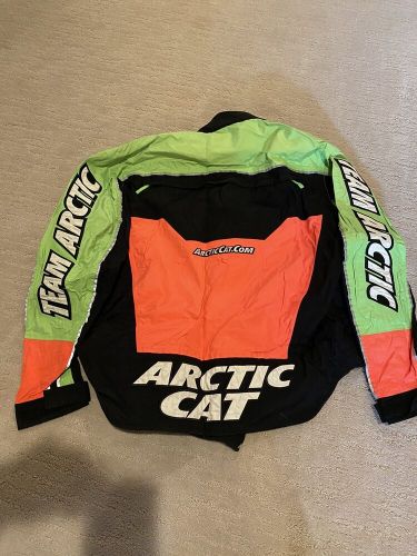 Vintage team arctic cat side zip snowmobile jacket large