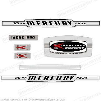 Fits mercury 1964 65hp outboard engine decals